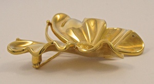 Nina Ricci Large Gold Plated Butterfly Brooch circa 1980s